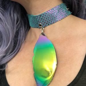 Mermaids rainbow agate choker